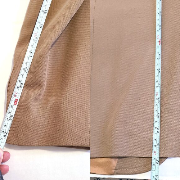 Hugo Boss Men’s Light Brown Wool Blazer Leather Trim Jacket Size 42L Burton - Picture 13 of 14